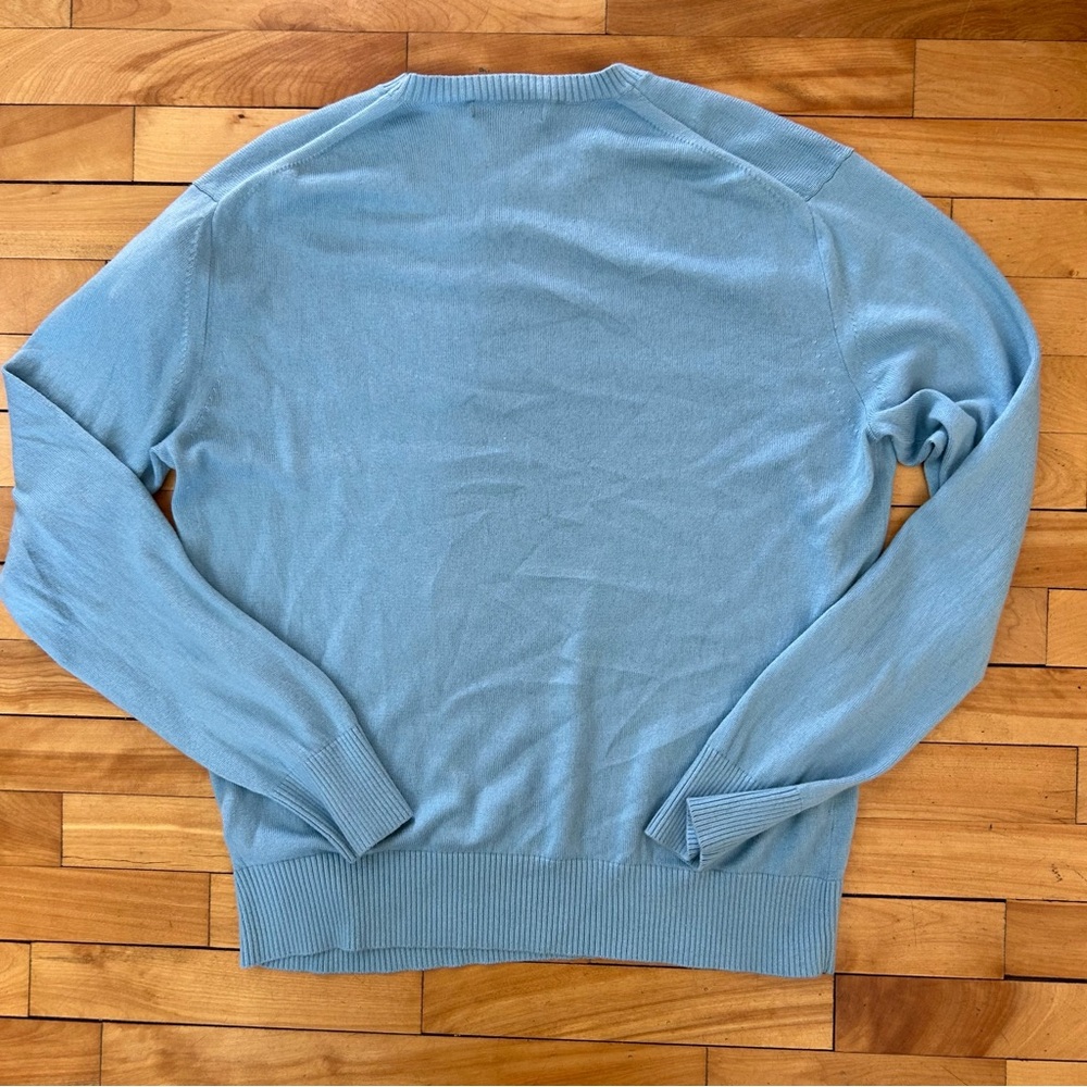 Banana Republic Sweater Blue Men’s TSITP silk cashmere blend crew neck XL - Picture 8 of 9